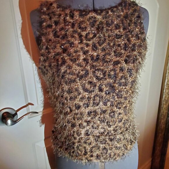 Animal Print Faux Fur Shell - Picture 2 of 4